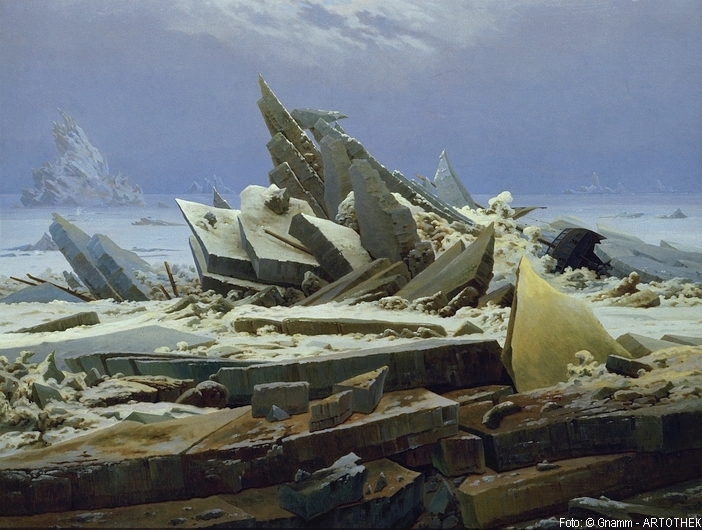 Das Eismeer (Die gescheiterte Hoffnung). Um 1823/24