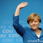 Bundeskanzlerin Angela Merkel hält am 4. September 2015 auf dem Burgplatz in Essen eine Wahlkampfrede für den CDU Oberbürgermeisterkandidaten Thomas Kufen.

Foto: Sebastian Konopka / FUNKE Foto Services
