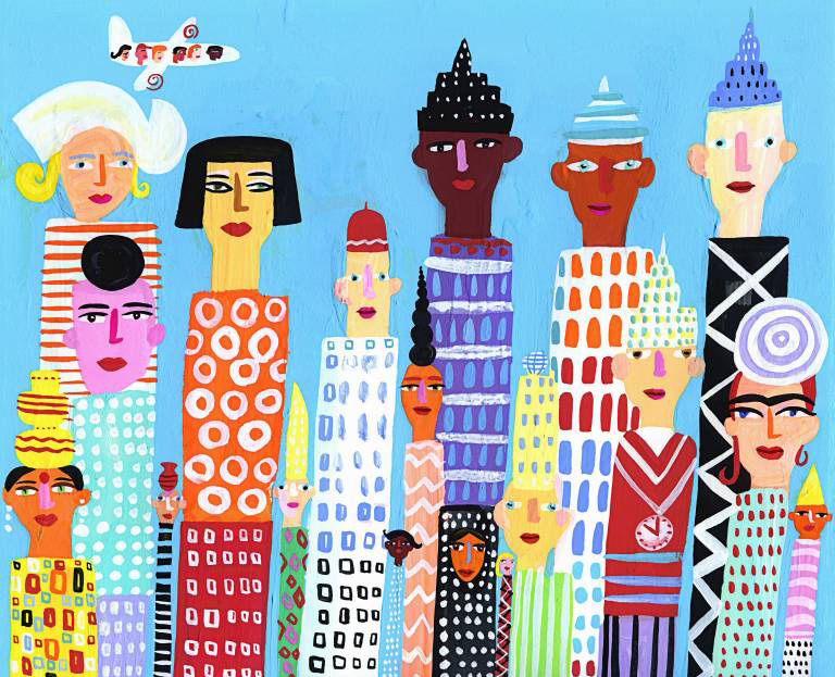 Hochhäuser mit Gesichtern von verschiedenen Völkern PUBLICATIONxINxGERxSUIxAUTxONLY ChristopherxCorr 20120126 High-rise buildings with Faces from different Peoples PUBLICATIONxINxGERxSUIxAUTxONLY ChristopherxCorr 20120126